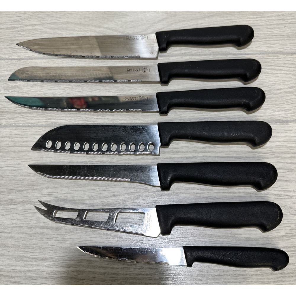 Philippe Richard Stainless Steel Kitchen‎ Knives (Set of 7) Plastic Handle